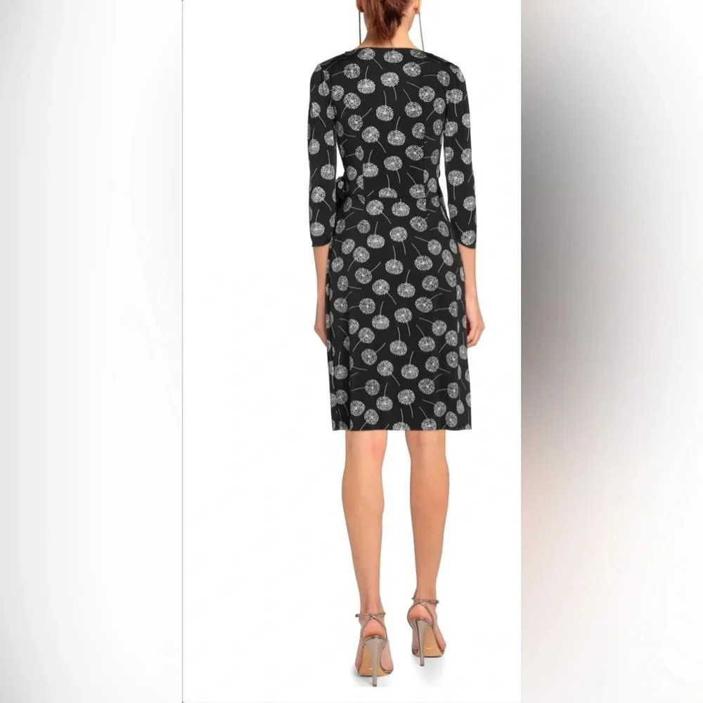 CHIARA BONI LA PETITE ROBE Abstract Dandelion Flowers Pattern wrap dress 42/6 - Picture 14 of 14